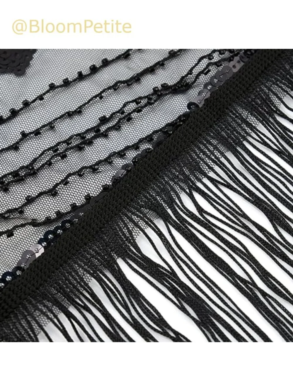1920s Long Shawl Wrap Sequin Flapper Evening Accessory for Party
